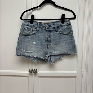 Levi's Light Blue Jean Shorts